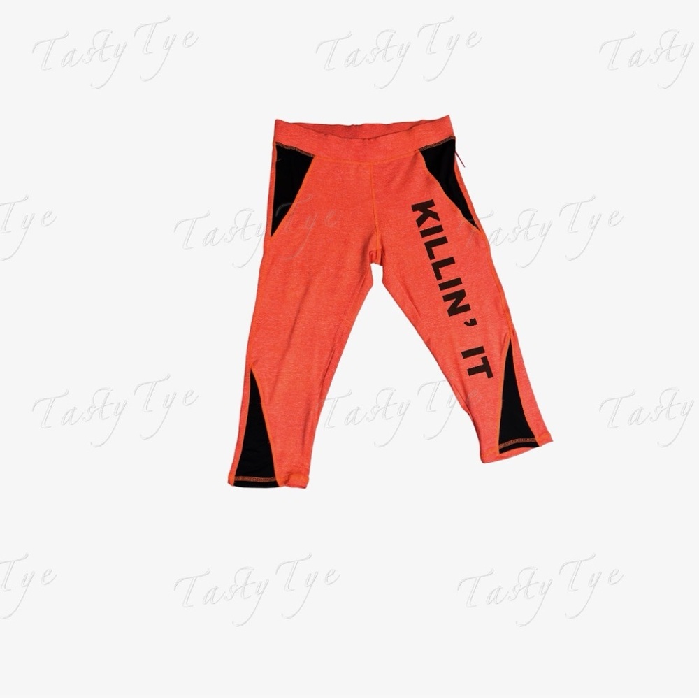 Coral knee length leggings size M